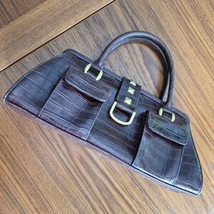 New York & Company Faux Crocodile-Embossed Women's Handbag